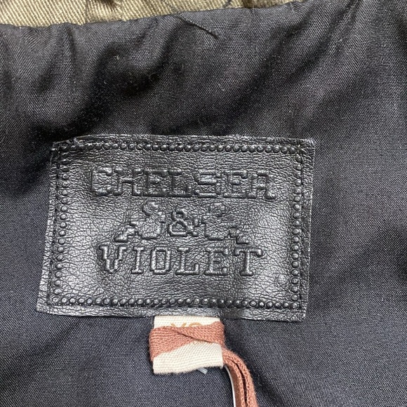 Chelsea & violet moss green & brown faux leather vest size XS NWOT - Picture 8 of 10